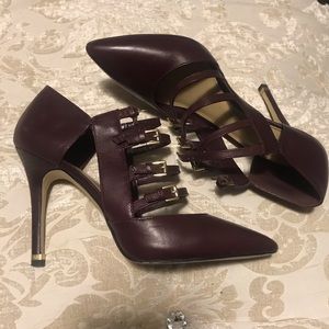 Michael Kors Plum Marta Ankle Bootie Heels